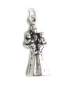 Charm de plata de ley Gemelos con madre .925 x 1 Charms de bebés gemelos