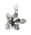 Ciondolo in argento sterling Fiore di loto 3D .925 x 1 Ciondoli Fiori di pesco