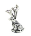 Charm de plata de ley Jackalope .925 x 1 encantos de conejo Jack-a-lope