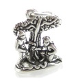 Adam und Eva 2D Sterling Silber Charm .925 x 1 Religiöse Heilige Charms