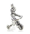 Kind auf Dreirad Sterling Silber Charm .925 x 1 Kinderspielzeug Charms