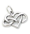 Infinity entiwned with Love heart sterling silver charm .925 x 1