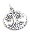 Albero della vita Yggdrasil 2D charm in argento sterling .925 x 1 Ciondoli con alberi