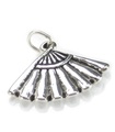 Hand Fan Sterling Silber Charm .925 x 1 Fans und Cooling Charms