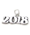 Charm de plata de ley año 2018 .925 x 1 año Aniversario Graduado