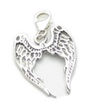 Ailes d'ange avec breloque en argent sterling clip .925x1 Breloques de protection