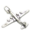 Charm de plata esterlina Bomber .925 x 1 Charms de aviones y bombarderos