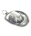 Charm de plata esterlina para sombrero de niña vaquera .925 x 1 Charms de vaquero para niñas y niños