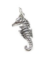 Breloque hippocampe en argent sterling .925 x 1 Breloques hippocampes