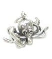 Bläckfisk charm i sterling silver .925 x 1 Bläckfisk Octopi bläckfiskar