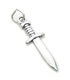 Dagger sterling silver charm .925 x 1 Daggers and swords charms