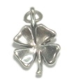 Pendentif à breloque en argent sterling trèfle à quatre feuilles .925 x 1 Porte-bonheur