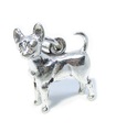 Breloque en argent sterling pour chien Chihuahua .925 x 1 Breloques pour chiens Chihuahuas