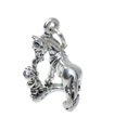 Enfant avec breloque cheval en argent sterling .925 x 1 Breloques chevaux