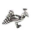 Peacock charm i sterling silver .925 x 1 Pea Cock Birds berlocker