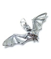 Flying Bat charm i sterling silver .925 x 1 Halloween fladdermöss