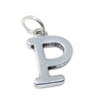 Lettera P iniziale P charm in argento sterling .925 x 1 iniziali charms