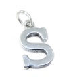 Lettera S iniziale S charm in argento sterling .925 x 1 iniziali charms