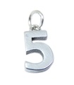 Numero 5 charm in argento sterling .925 x 1 Numeri Cinque charms