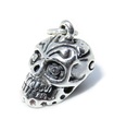 Charm de plata de ley con calavera de azúcar .925 x 1 Charms del Día de Muertos