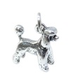 Charm de plata esterlina para perro Poodle .925 x 1 Charms para perros Poodle