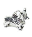 Charm de plata de ley de perro Corgi .925 x 1 Charms de Corgis y perros reales