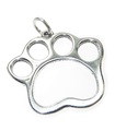 Colgante grande de plata de ley con huella de Pawprint .925 x 1 dijes de perros y gatos