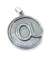 @ AT Schild Sterling Silber Charm-Anhänger .925 x 1 E-Mail-Schilder Charms