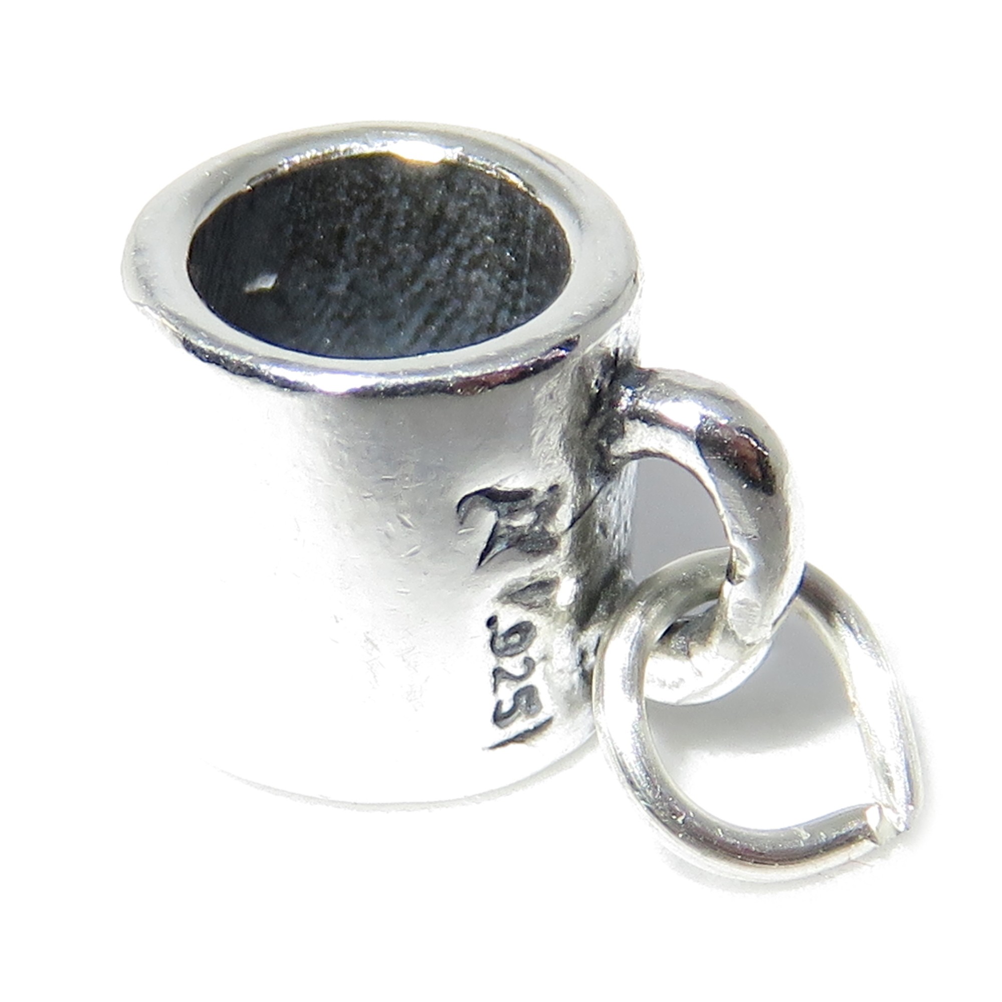 Coffee Tea Mug sterling silver charm .925 x 1 Drinking Drinks charms