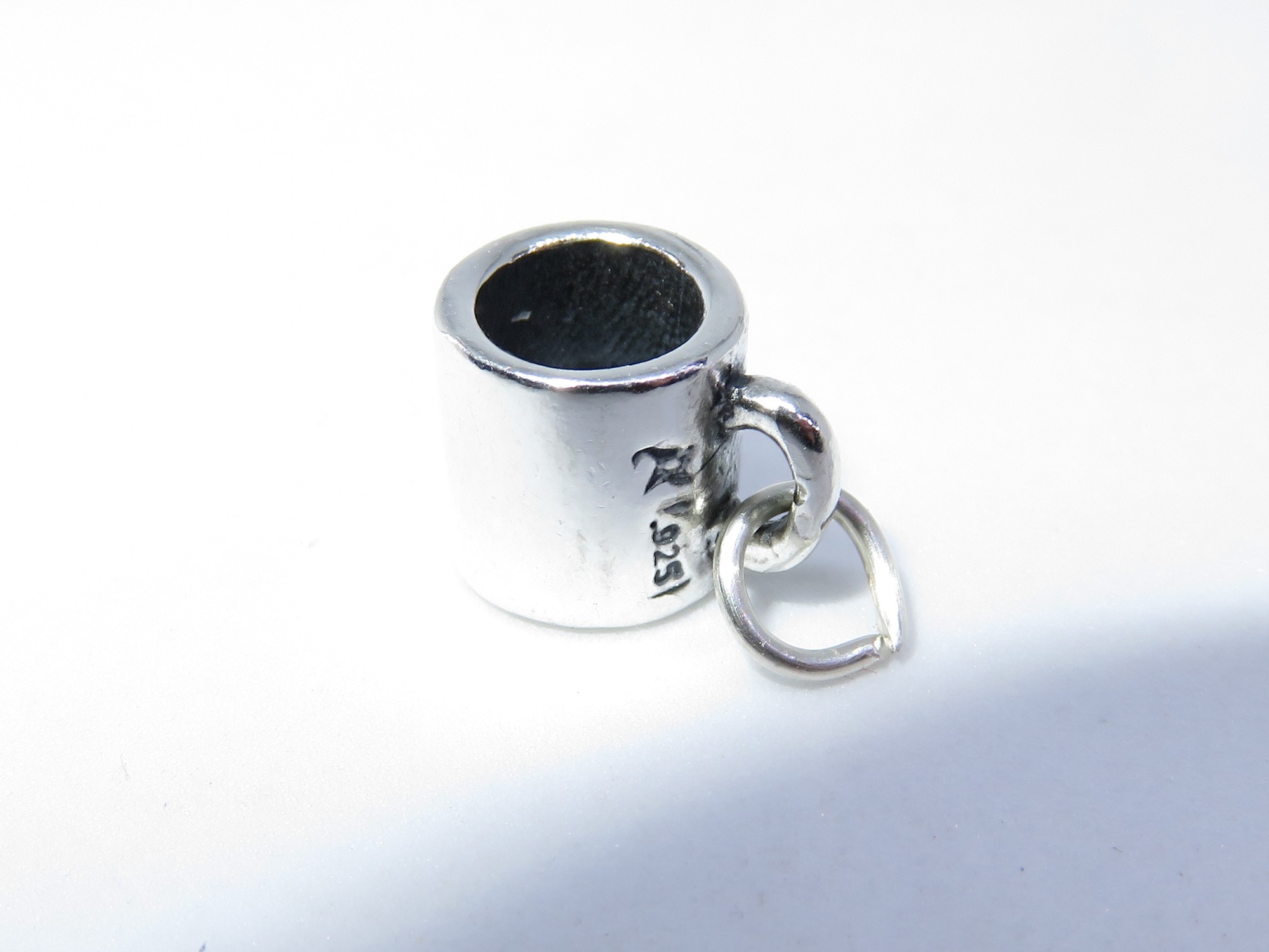 Coffee Tea Mug sterling silver charm .925 x 1 Drinking Drinks charms