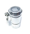 Breloque en argent sterling pour tasse à café en papier .925 x 1 Breloques pour boissons