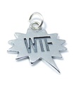 Charm in argento sterling WTF .925 x 1 .925 x 1 Ciondoli con testo a fumetto