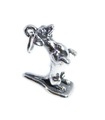 Ciondolo in argento sterling bassotto .925 x 1 ciondoli cane cani salsiccia