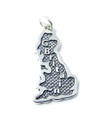 Ciondolo in argento sterling Gran Bretagna .925 x 1 GB Charms britannici