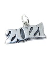 2021 år sterling silver charm .925 x 1 års jubileumsexamen