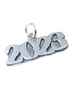 Charm de plata de ley del año 2023 .925 x 1 año Aniversario Graduado