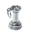 Castle Chess piece sterling silver charm .925 x 1 Games Rook charms