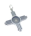 Pendentif à breloques en argent sterling Zia .925 x 1 breloques symbole du soleil sacré