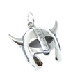 Dije de plata esterlina para casco vikingo .925 x 1 dijes de cascos vikingos