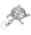 Tortoise sterling silver charm .925 x 1 Turtle Turtles Sköldpaddor