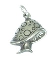 Ciondolo 2D in argento sterling fungo Fungo .925 x 1 Ciondoli di funghi