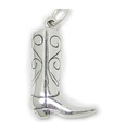 Botte 2D breloque en argent sterling .925 x 1 bottes chaussures breloques