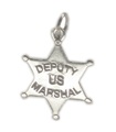 Charm in argento sterling vice maresciallo degli Stati Uniti .925 x 1 Star charms