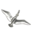 Seagull charm i sterling silver .925 x 1 Sea Gull fågel och mås charm