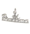 Number One Grandma sterling silver charm pendant .925 x 1 Gran charms