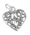 Ciondolo in argento sterling con cuore della nonna .925 x 1 Grand Mother