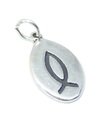 Christian Fish charm in argento sterling .925 x 1 Holy Christ Fishs charms