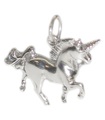 Charm de plata de ley con unicornio .925 x 1 Charms de unicornios