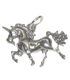 Unicorn 2D sterling silver charm .925 x 1 Unicorns charms