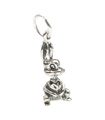 Rabbit TINY sterling silver charm .925 x 1 Easter Bunny Rabbits charms